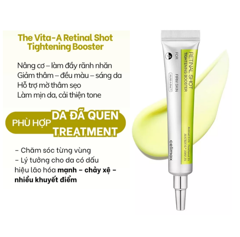 Serum Retinal 0.1% Celimax – Tinh Chất Hỗ Trợ Se Khít Lỗ Chân Lông & Làm Mịn Da (15ml) - VT Glamour
