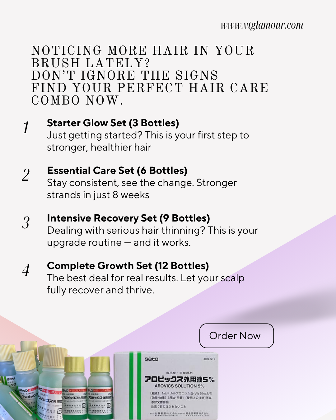 Sato Arovics Solution 5% for Hair - VT Glamour