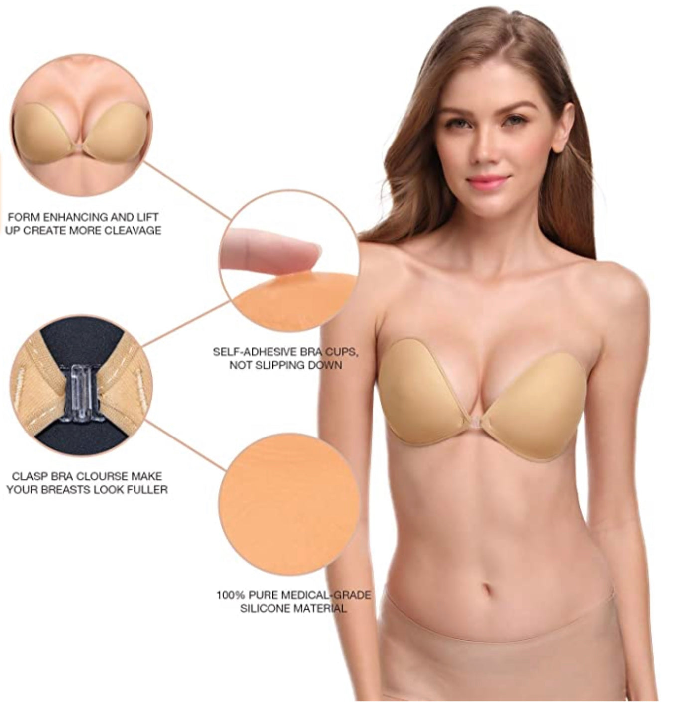 Strapless Sticky Bra ( 1 PAIR) - VT Glamour