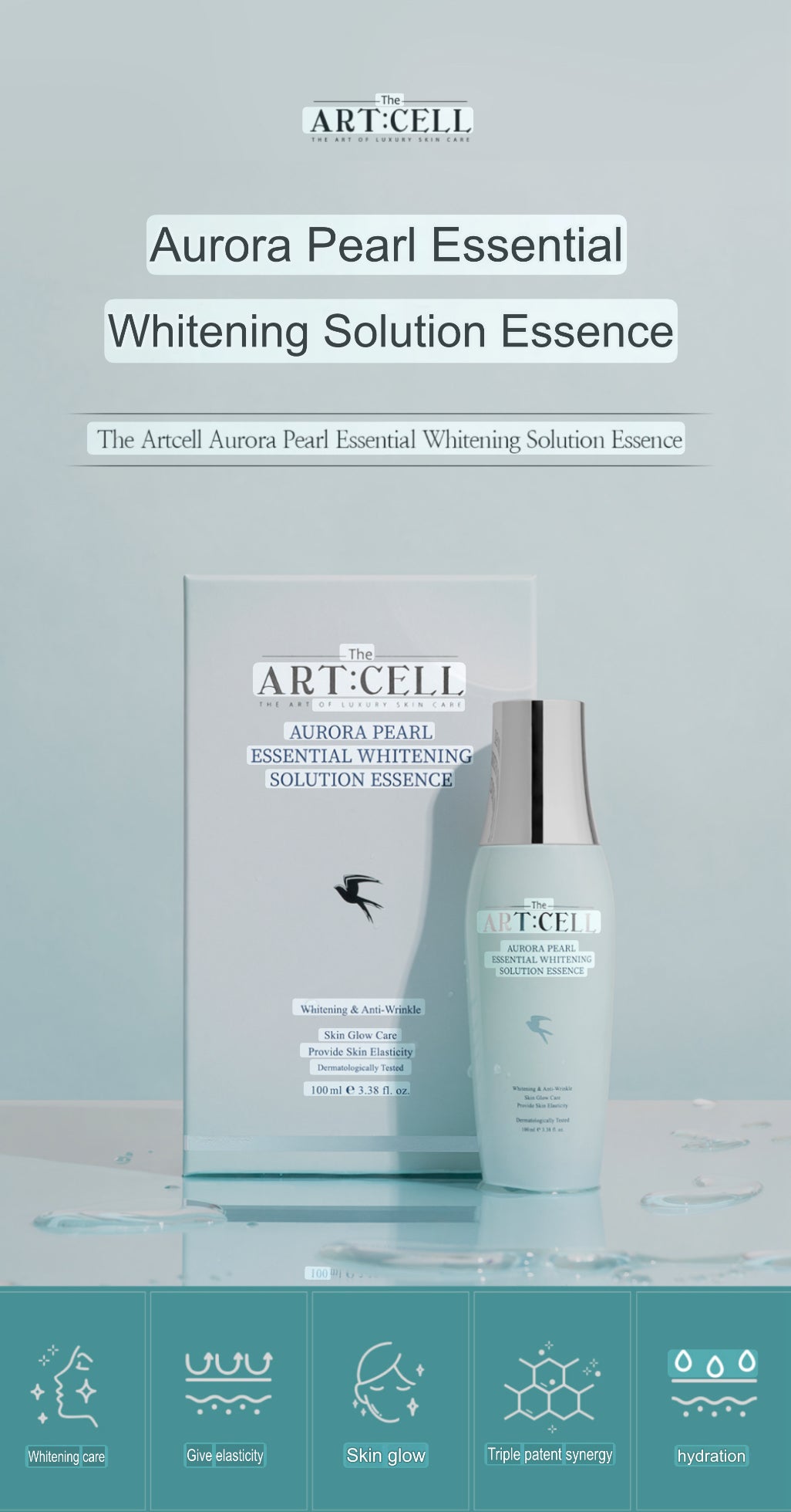 ARTCELL PEARL ESSENTIAL WHITENING SOLUTION ESSENCE - VT Glamour