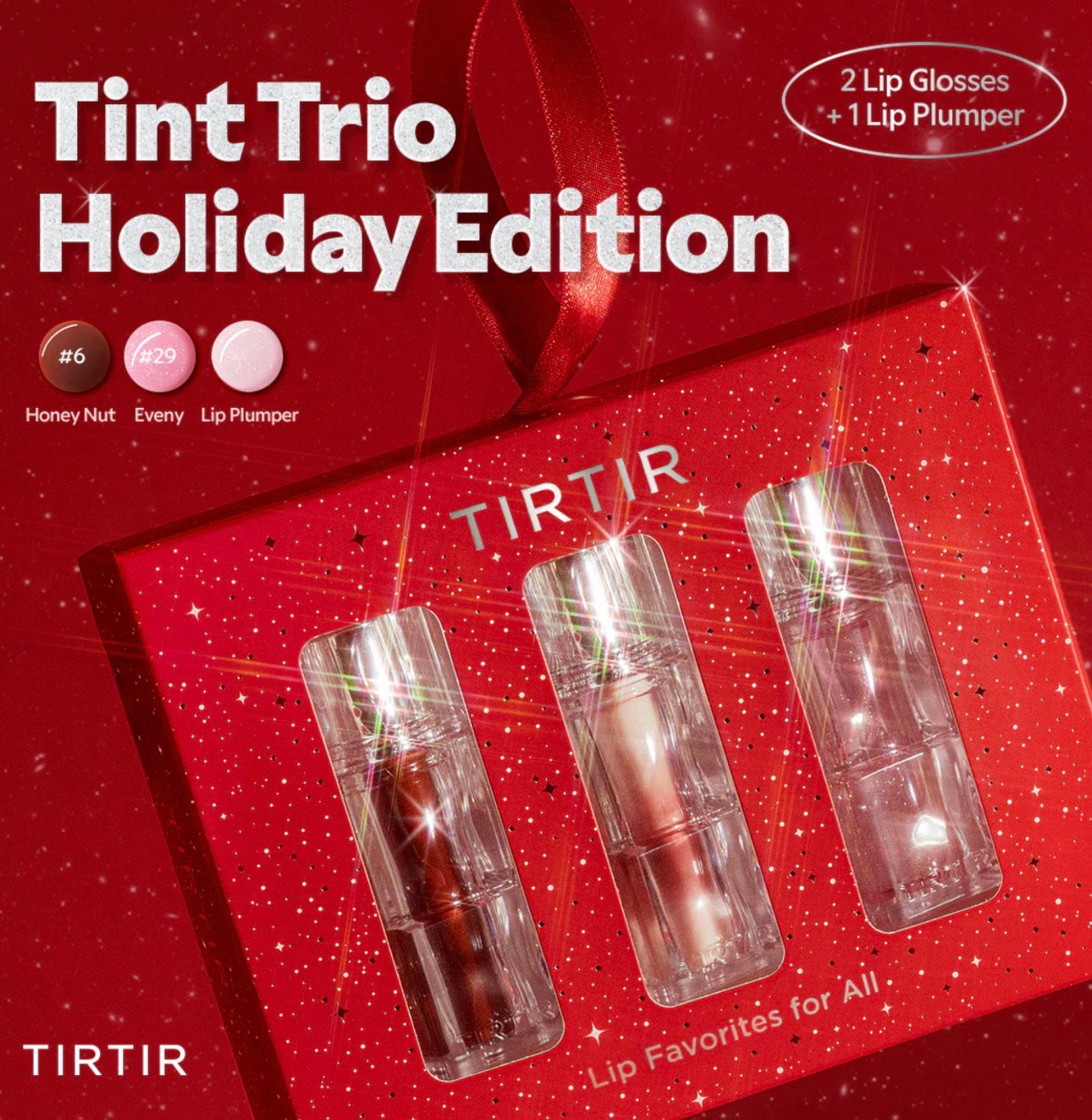 Set Son Bóng Dưỡng Môi TIRTIR Mini – Căng Mọng, Bóng Gương, Dưỡng Ẩm & Tạo Hiệu Ứng Môi Đầy - VT Glamour