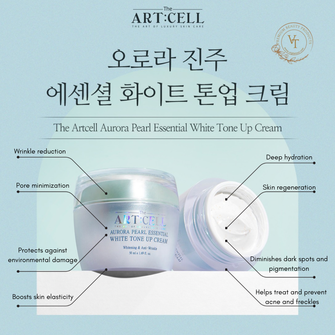Kem Dưỡng Da Toàn Diện ARTCELL Aurora Pearl Essential White Tone Up Cream - VT Glamour