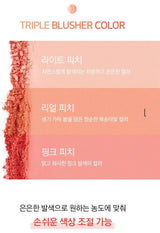 RIRE Tripple Blusher & Brush Set