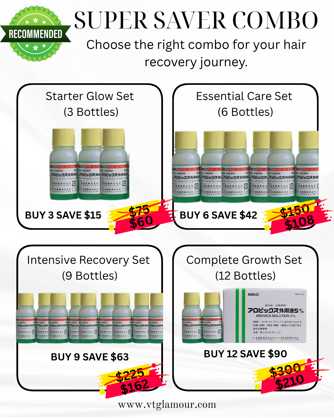 Sato Arovics Solution 5% for Hair - VT Glamour