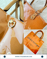 Handmade Plastic-Laminated Paper Tote Bag (8.25 x 10 x 6 inches)
 - Brown Handle