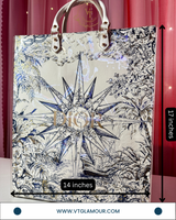 Handmade Plastic-Laminated Paper Tote Bag with White Handle
( 17 x 14 inches )