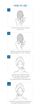 Máy Rửa Mặt Làm Sạch Sâu, Kết Hợp Chức Năng Massage WellDerma Cleansing Fish